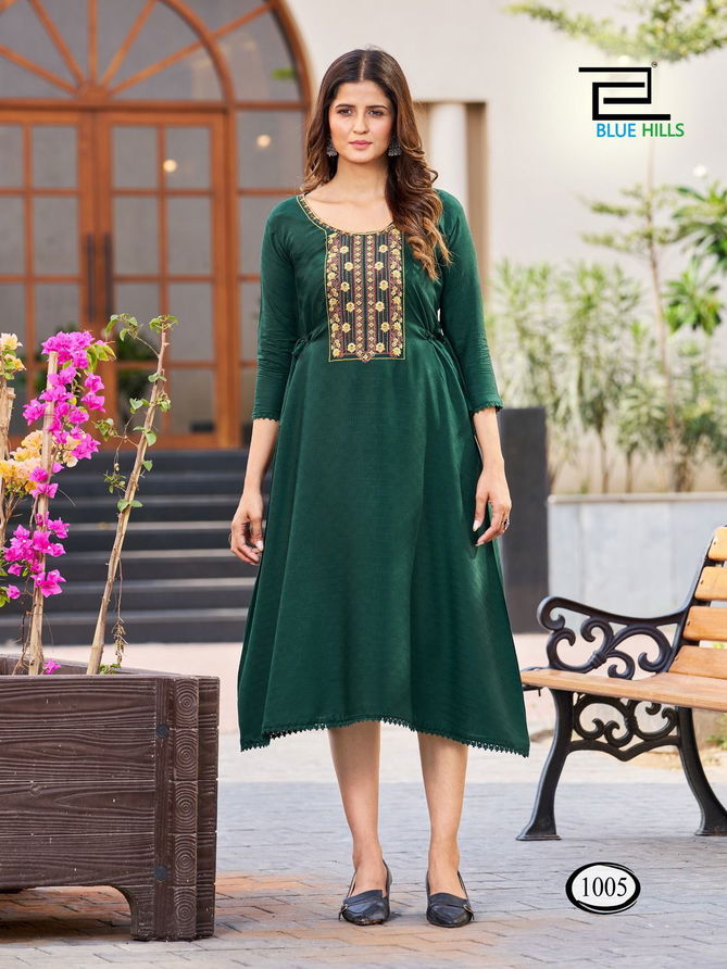 Butter Scotch Midi By Blue Hills Designer Kurtis Catalog
